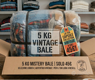 LOTTO ABBIGLIAMENTO VESTITI VINTAGE BOX STOCK 5kg