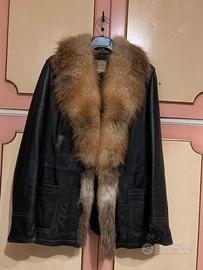 Giacca in pelle cin pelliccia
