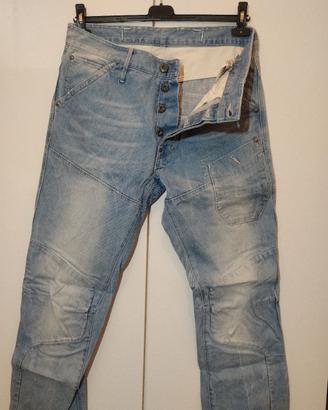 Jeans G-Star chiari tg 34 34 celesti cargo kombat