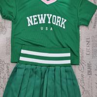 completo stile college o cheerleader maglia gonna 