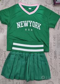 completo stile college o cheerleader maglia gonna 
