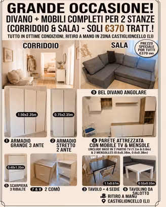 Divano Armadio Comò Tavolo Mobili usati