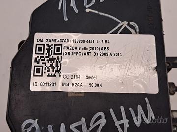 ABS MAZDA 6 Berlina 2° Serie GDY4437A0 R2AA diese