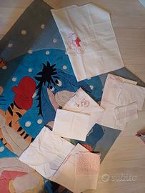 Lotto lenzuolini per navicella e coperte