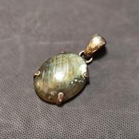 Ciondolo Argento 925 Labradorite Naturale Grande