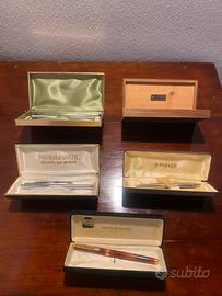 Set 5 penne vintage Parker Paper Mate Inox Crom