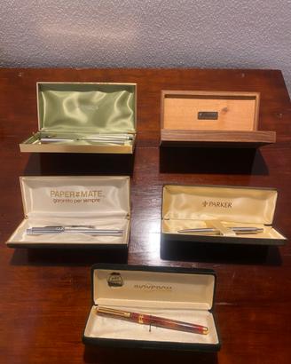 Set 5 penne vintage Parker Paper Mate Inox Crom