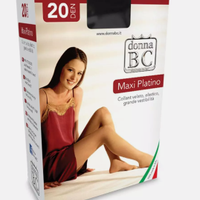 11 Paia BC Collant Maxi Platino 20 6-XXXL Nero