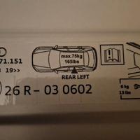 BARRE PORTASCI  (portatutto); per AUDI A3 mod.2023