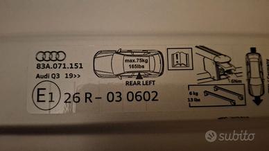 BARRE PORTASCI  (portatutto); per AUDI A3 mod.2023