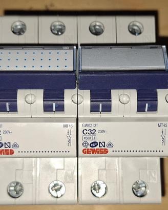 Gewiss gw92131 magnetotermico 1p+n 32A 4.5kA