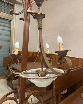 lampadari in ferro battuto 