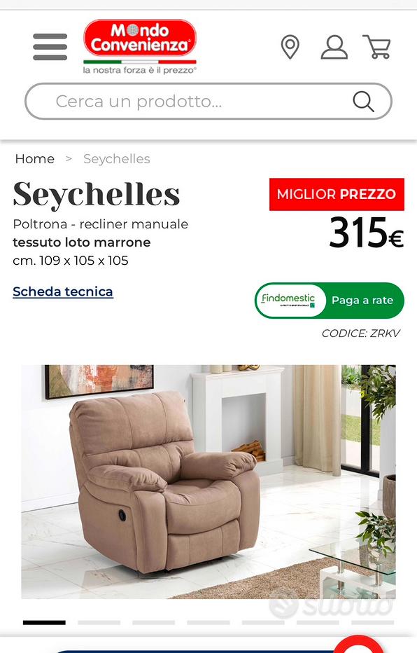 Reclinabile Elettrica Poltrone Relax Mondo Convenienza Prezzi