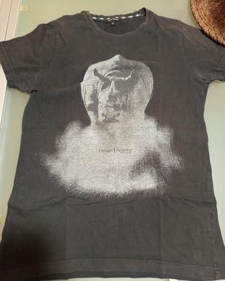 t-shirt Cesare Paciotti uomo M nera rinoceronte