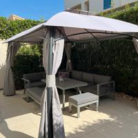Gazebo acciaio grigio antracite L 300 cm . P 300..