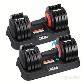 Set 2 Manubri Regolabili Automatici Sped. Gratuita