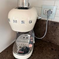 Macchina caffe Smeg bianca/panna
