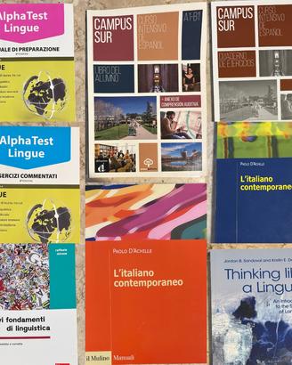 Blocco libri universitari lingue