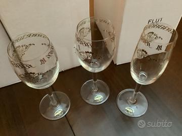 Servizio calici in cristallo lavorati