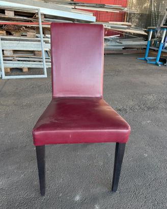 Sedie rosse in pelle