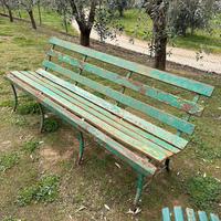 Panchina ferro verde