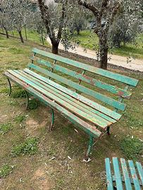 Panchina ferro verde