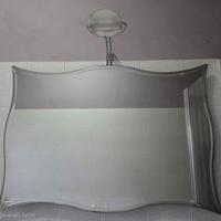 Specchio Bagno Design Sagomato 97x70cm con Lampada