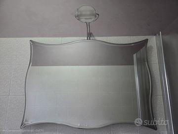 Specchio Bagno Design Sagomato 97x70cm con Lampada