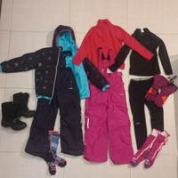 abbigliamento completo sci bambina 10 anni