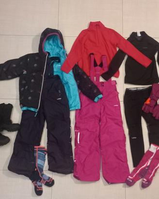 abbigliamento completo sci bambina 10 anni