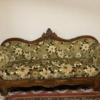 Divano a barca in noce Luigi Filippo lombardo