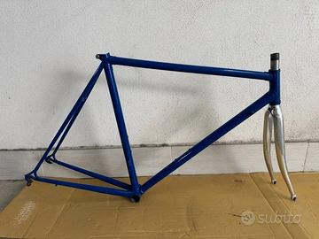 Telaio bici corsa vintage acciaio Tg M 55