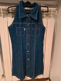 Abitino jeans smanicato, vintage- taglia S