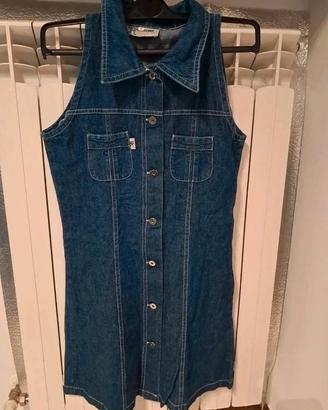 Abitino jeans smanicato, vintage- taglia S