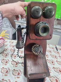 Telefono antico legno anni 20