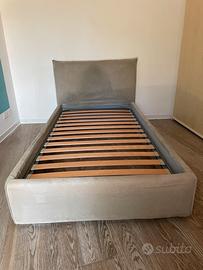 Letto alcantara tortora