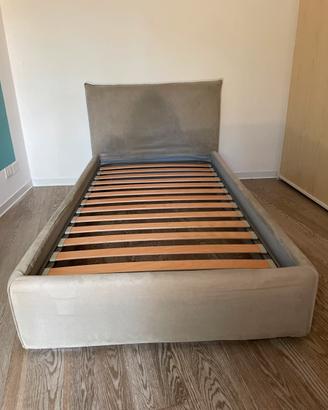 Letto alcantara tortora