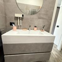 Mobile bagno 100cm, top lavabo e specchio
