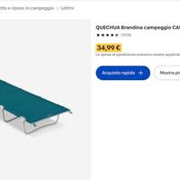 Brandina campeggio Camp Bed Decathlon