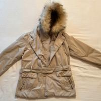 Parka imbottito con cappuccio con pelo taglia 44
