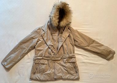 Parka imbottito con cappuccio con pelo taglia 44