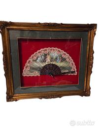 STUPENDO ANTICO VENTAGLIO PARIGINO INCORNICIATO