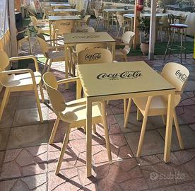 TAVOLI SEDIE OMBRELLONI COCA COLA + GAZEBO