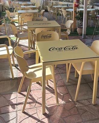 TAVOLI SEDIE OMBRELLONI COCA COLA + GAZEBO