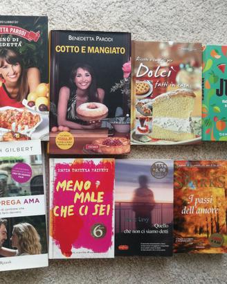 Set libri romanzi e cucina