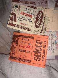 Biglietti stadio anni 80 /90