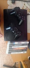 ps3 con giochi e 2 joystick 