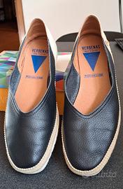 Espadrillas donna pelle nera e camoscio