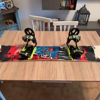 Tavola Snowboard Rome 153x29x1 cm + attacchi Drake