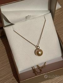 Ciondolo perla su oro 14 kt